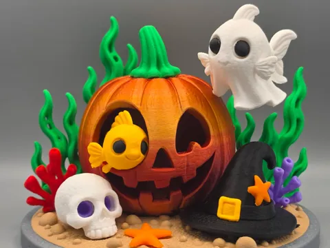 Figura decorativa: Boo Beneath the Blue — referencia de MakerWorld