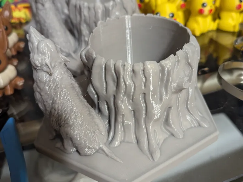 Wolf Environment Candle or desk Holder