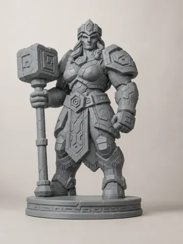 Modelo para impresión 3D: D&D Queen — vista de referencia 2