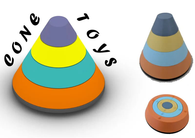 Stacking Tower - Rings Pyramid - Rings Cone