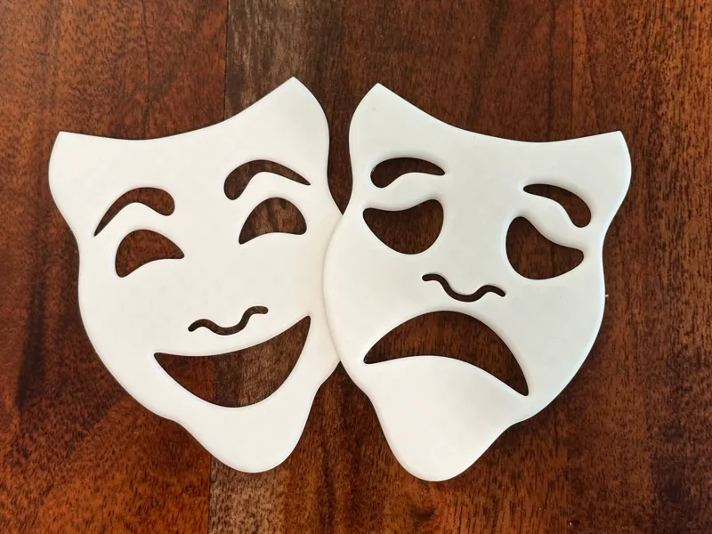 Theater masks - comedy and tragedy