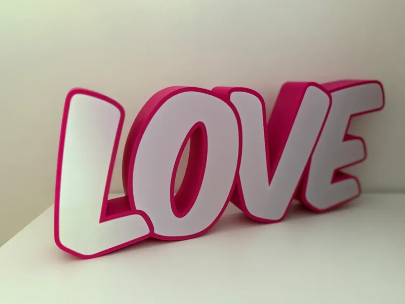 Valentinstag LOVE Schriftzug / Lampe / Buchstaben