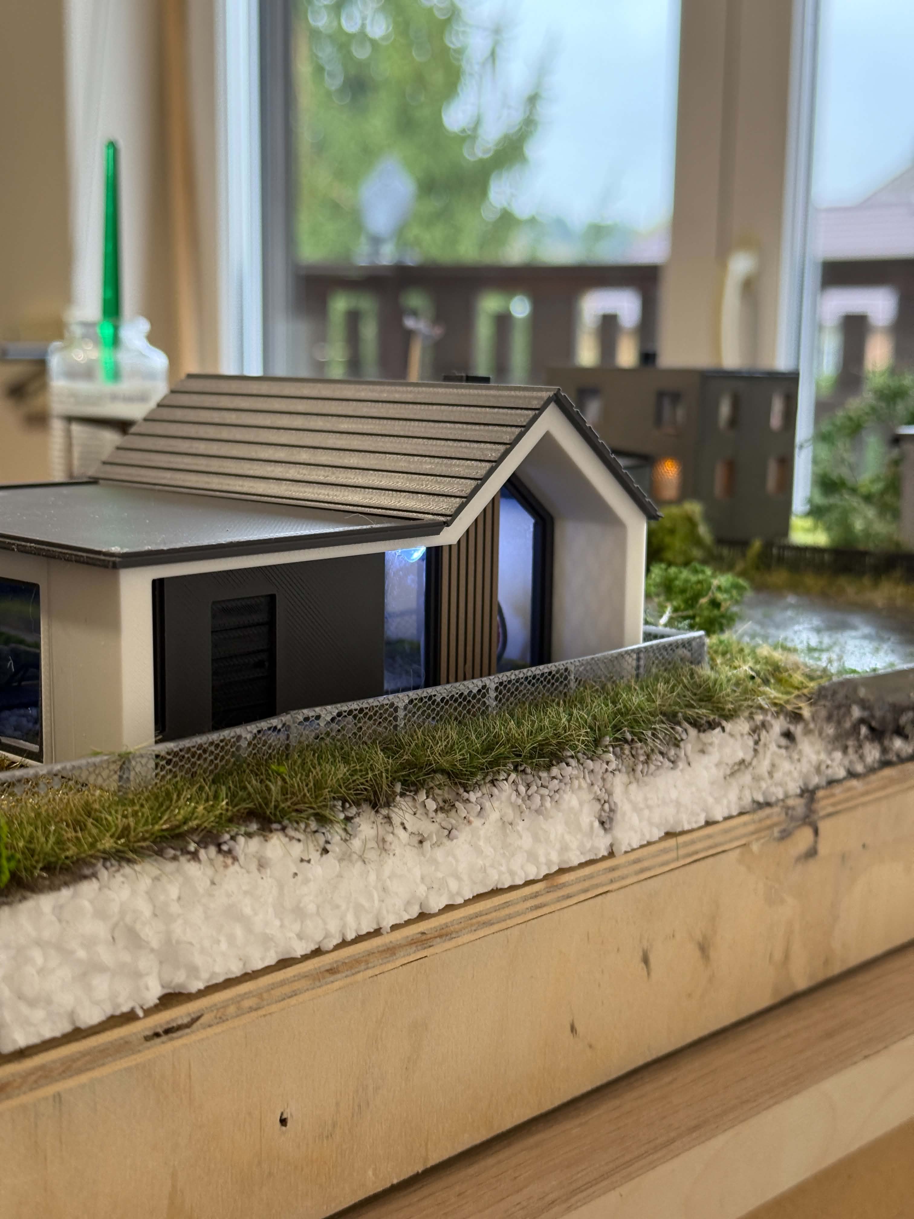 Modernist House with Garage – HO Scale (1:87) - Free 3D Print Model ...