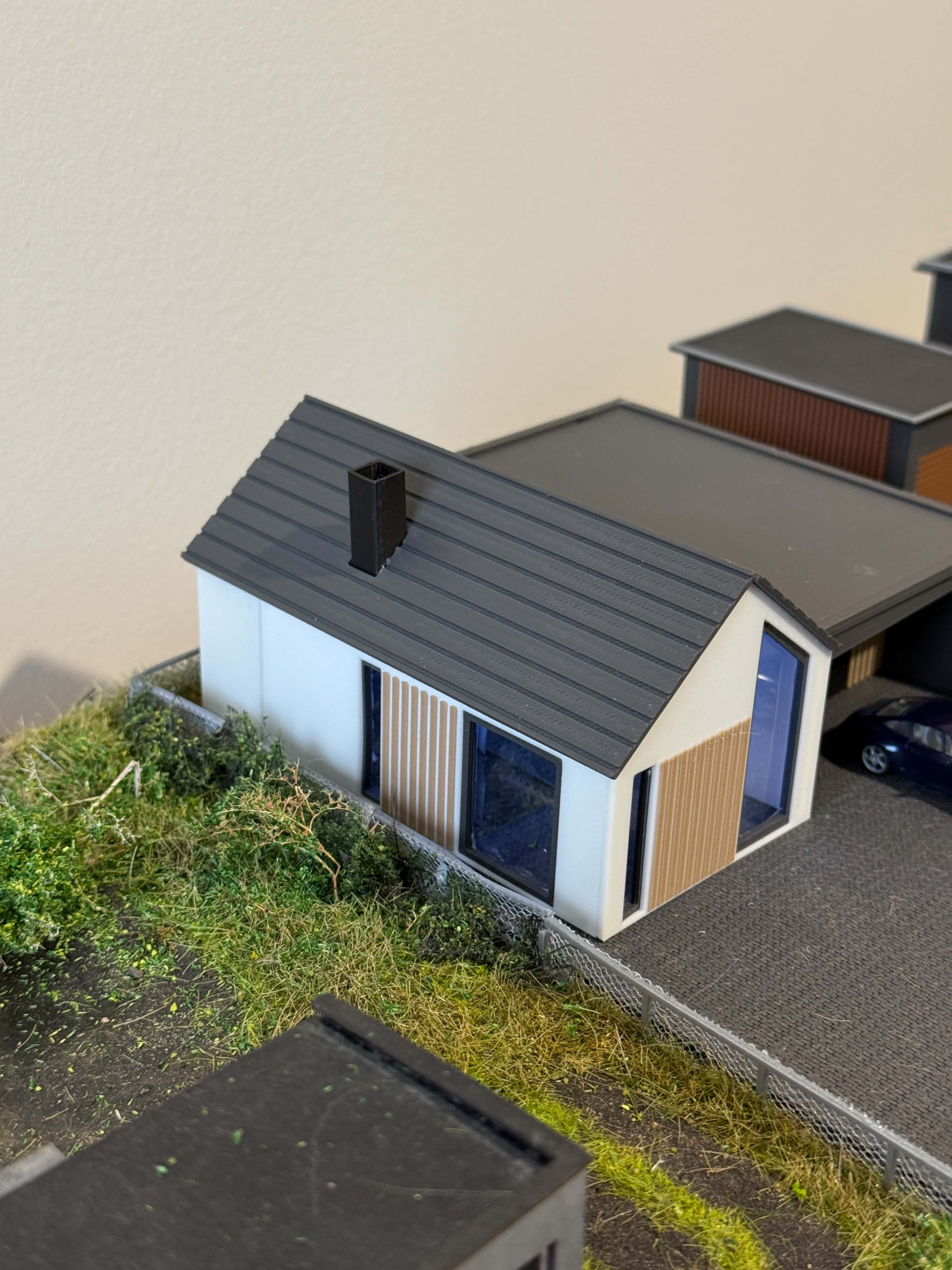 Modernist House with Garage – HO Scale (1:87) - Free 3D Print Model ...