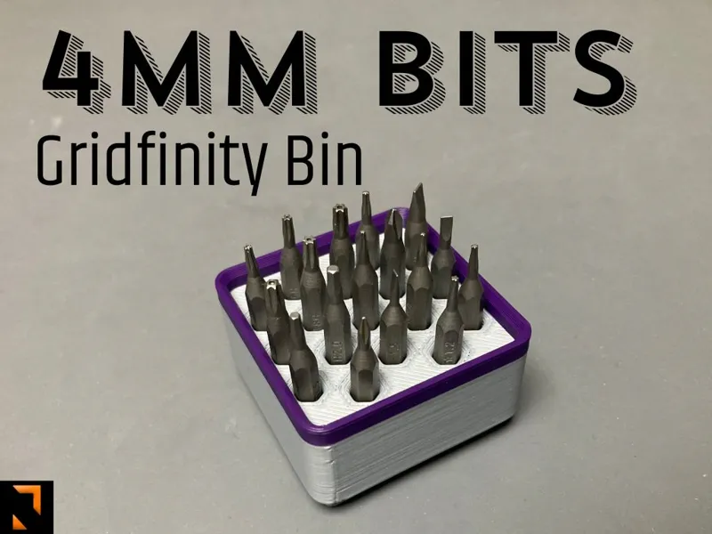 4mm Bits Gridfinity Bin