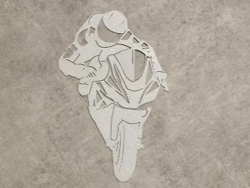 Motor Racer Wall Art Silhouette
