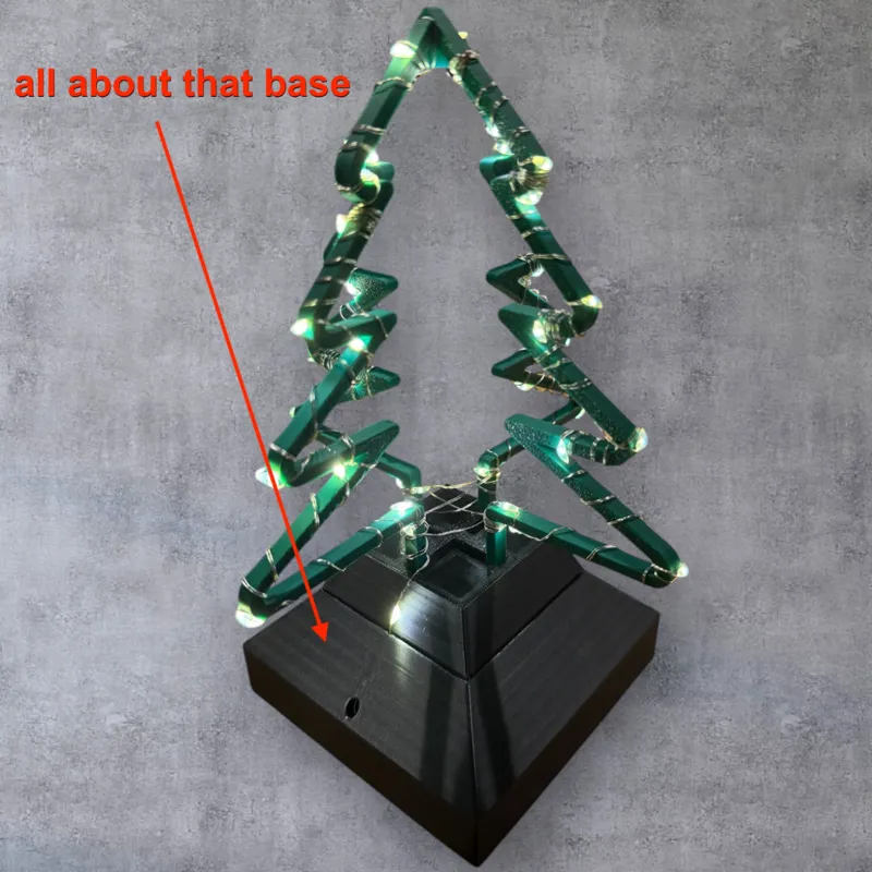 Battery hiding Base Podium for Christmas Tree