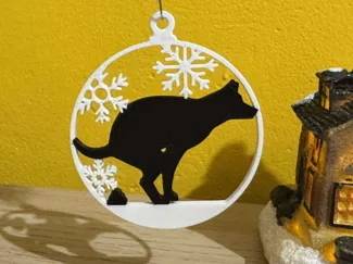 Christmas decor with pooping dog