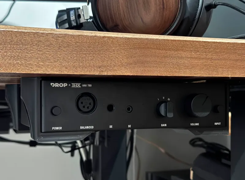Under desk mount for THX AAA 789 headphone amp