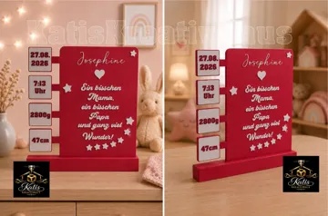 Modelo para impresión 3D: Geburt Rahmen Tafel personalisierbar Geschenk Baby — vista de referencia 3