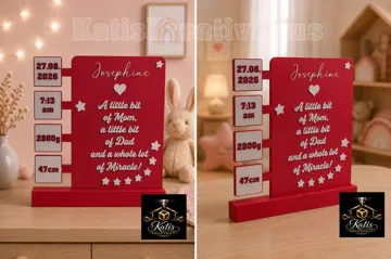 Modelo para impresión 3D: Geburt Rahmen Tafel personalisierbar Geschenk Baby — vista de referencia 4