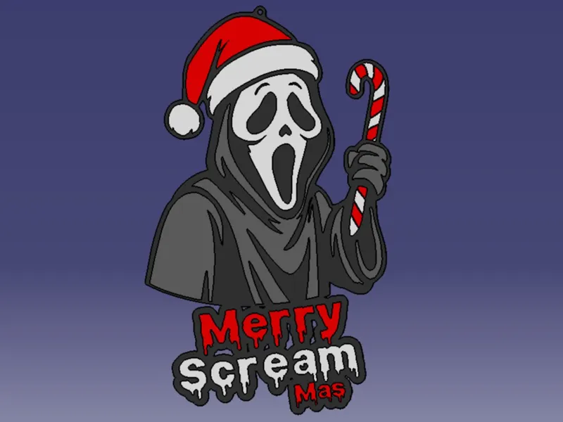 Merry Scream Mas door ornament