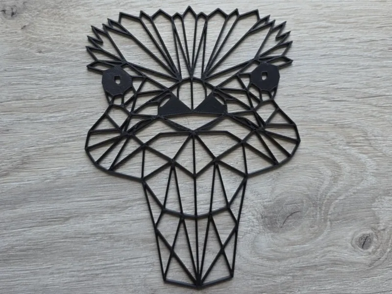 Ostrich 2D Geometric Art