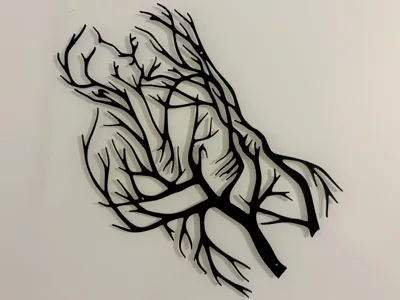 Man woman love kiss tree of life