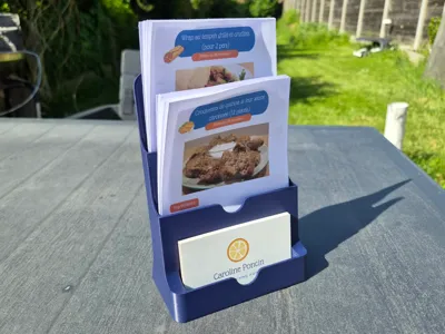 Modern Dual-Tier A6 Flyer & Business Card Holder