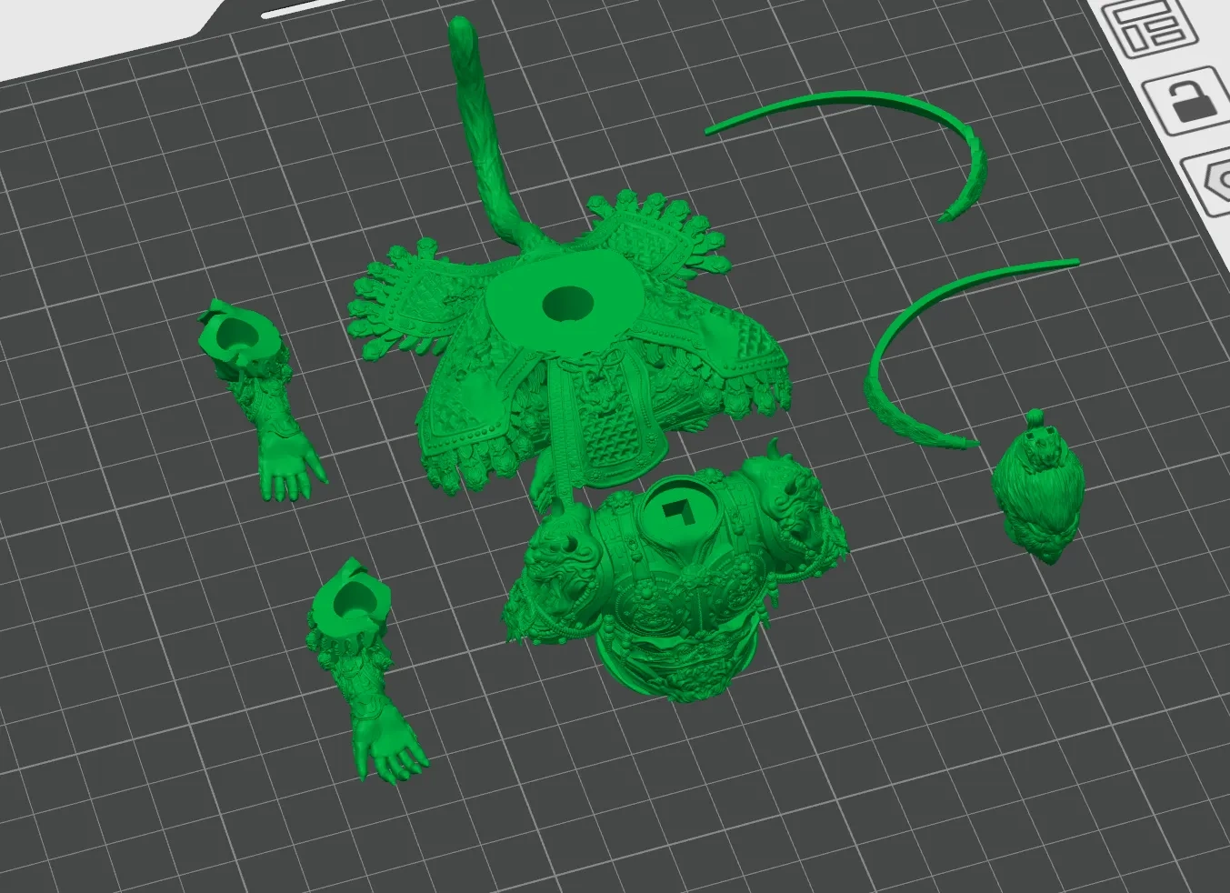 Miniatura 2 do modelo 3D 黑神话悟空 笔架
