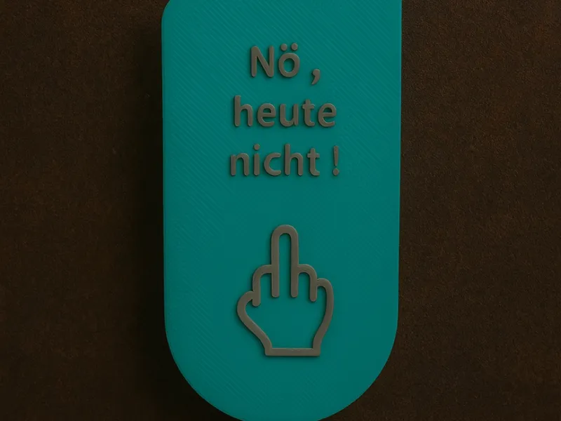 Türschild – „Nö, heute nicht!“ 