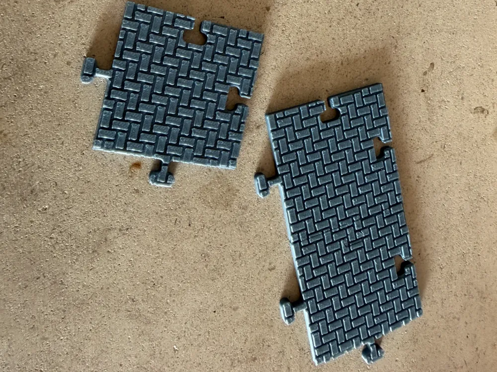 Letrero o emblema decorativo: The3DPAL CityGrid system - Brick Pavement Tiles. Referencia del modelo original.