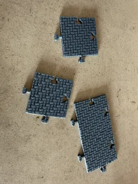 Letrero o emblema decorativo: The3DPAL CityGrid system - Brick Pavement Tiles — vista de referencia 4