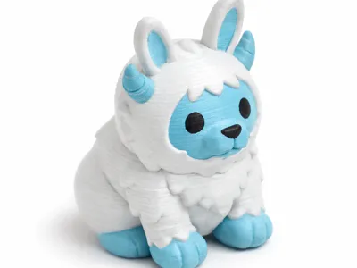 Abominable Snowman Bunny Figurine