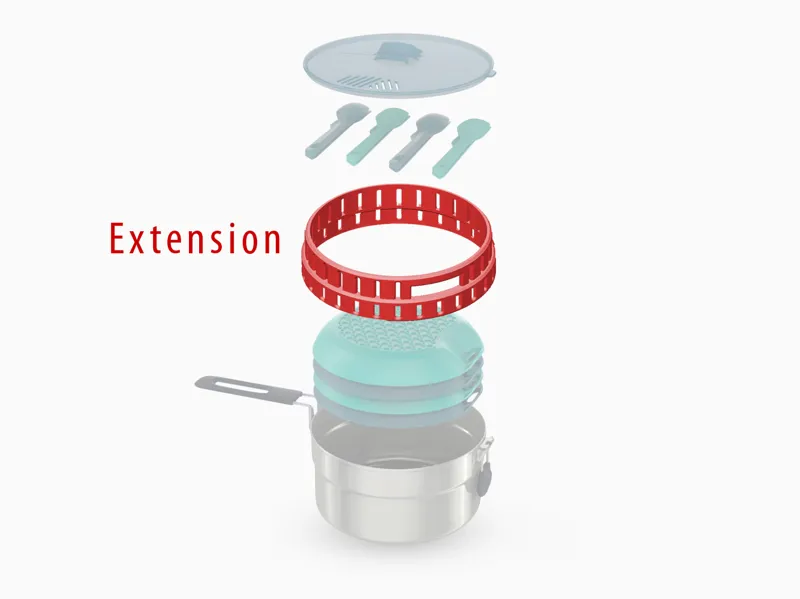 Extension for camping pan