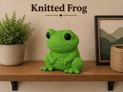 Knitted Frog