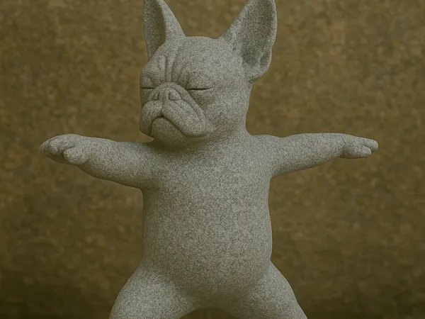 Bouledogue français maître de yoga