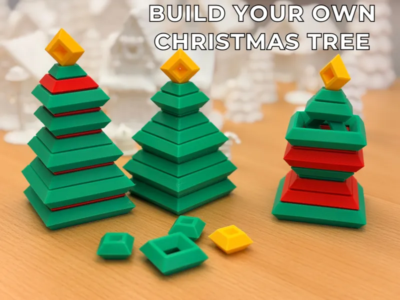 Stackable Christmas Tree Blocks - Build Your Own