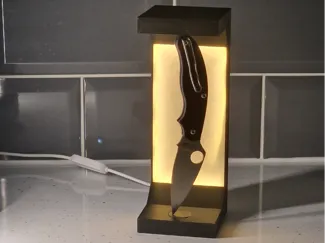 Levitating Knife Display Lamp Magnetic Holder