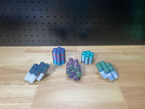 Honeycomb Fidget - Vertical Flush Object view 2