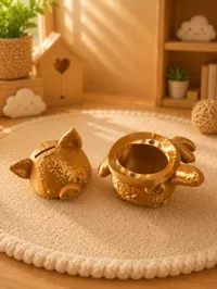 甜心小猪存钱罐拆分版25cm（需4颗8X2mm磁铁）