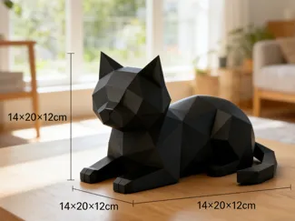 Gatto stile minimalista arte moderna
