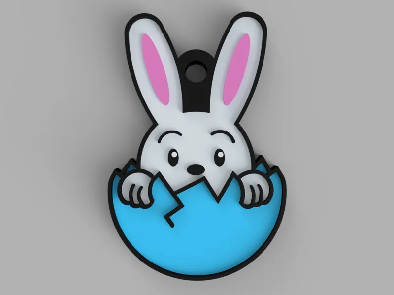 Easter Bunny - Keychain