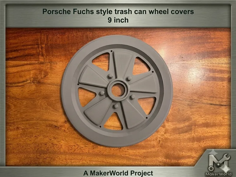 Porsche Fuchs Style trash can wheel covers