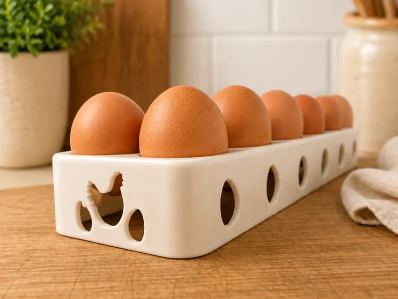 Farmhouse Egg Holder | Rustic Kitchen Egg Tray