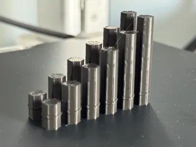 Pegs for adjustable monitor shelf hex grid style