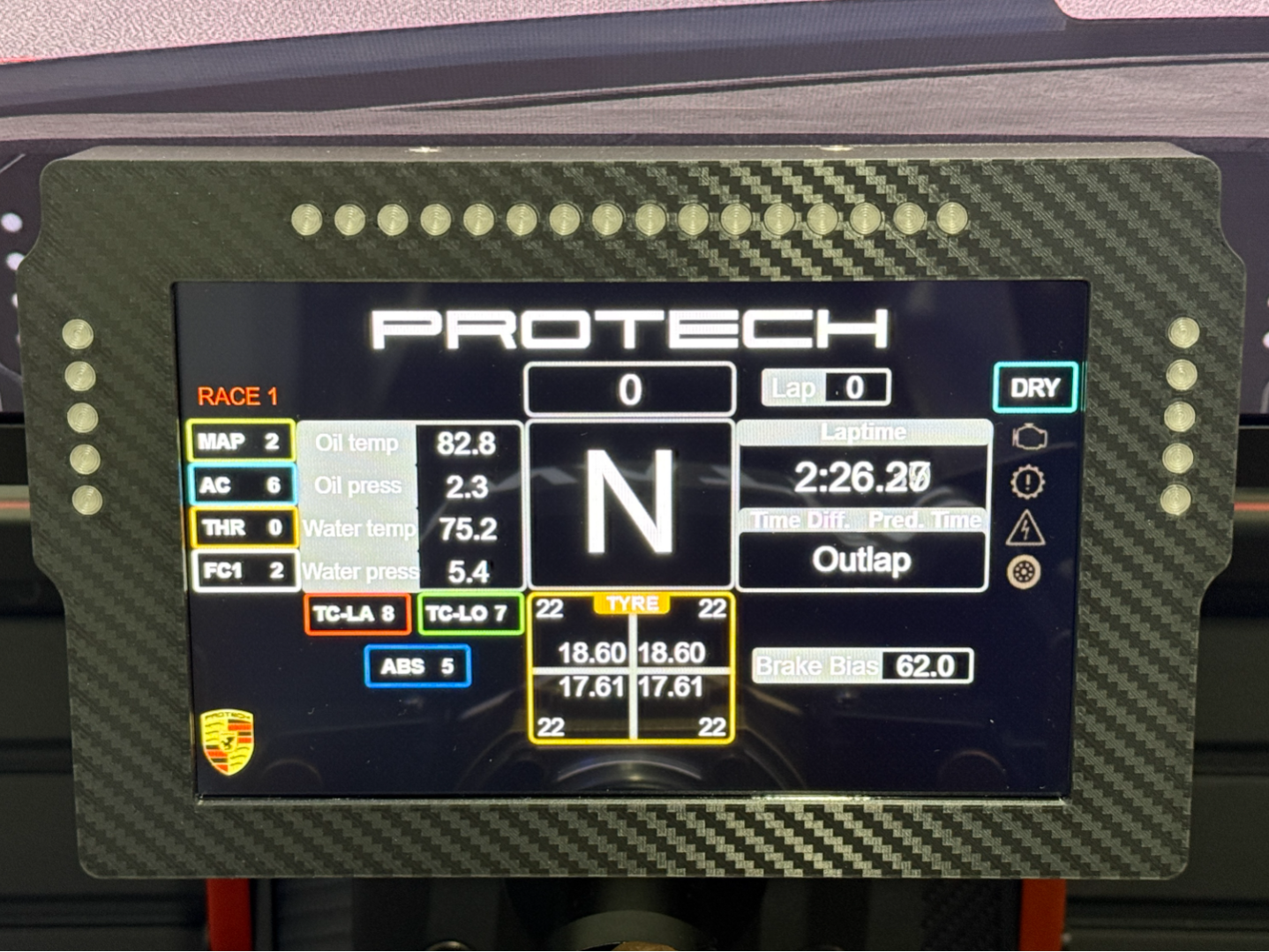 Simracing VoCore 6.8" DDU with extended mount