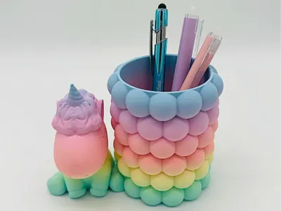 Unicorn Pencil Holder by MB 3D PRINT MakerWorld: Download Free 3D Models