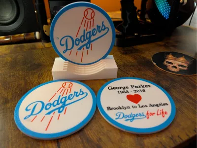 LA Dodgers Coaster set - Two-side Customizable