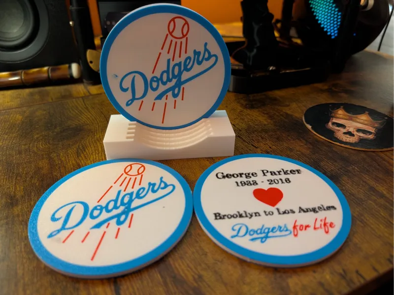 LA Dodgers Coaster set - Two-side Customizable