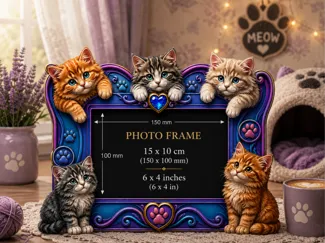 Curious Kittens Photo Frame