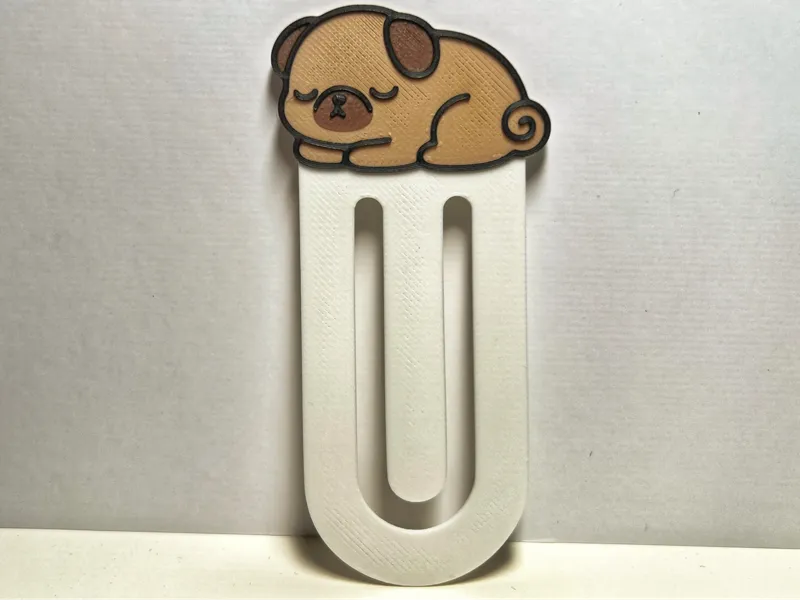 Sleeping Pug Bookmark