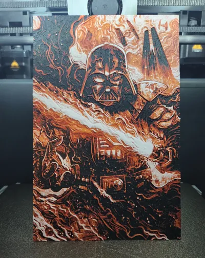 Darth Vader Fire Hueforge