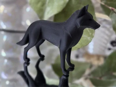 Elegant Wolf Sculpture