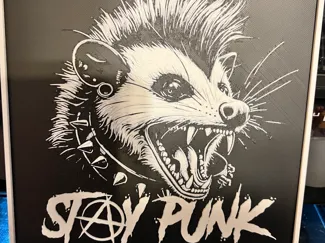 Stay Punk Possum Hueforge