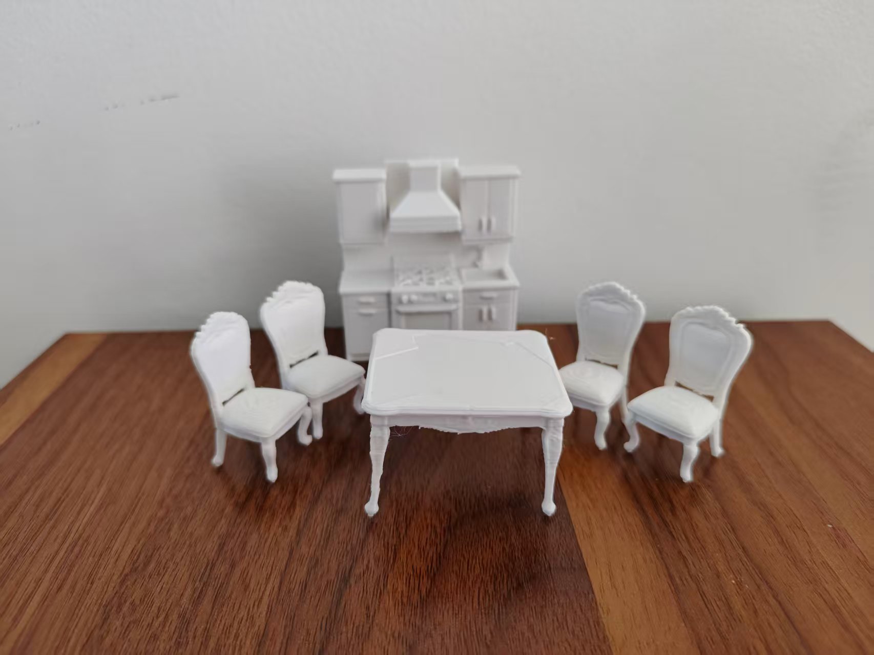 Miniatura 2 do modelo 3D 迷你餐桌，迷你椅子，迷你玩具