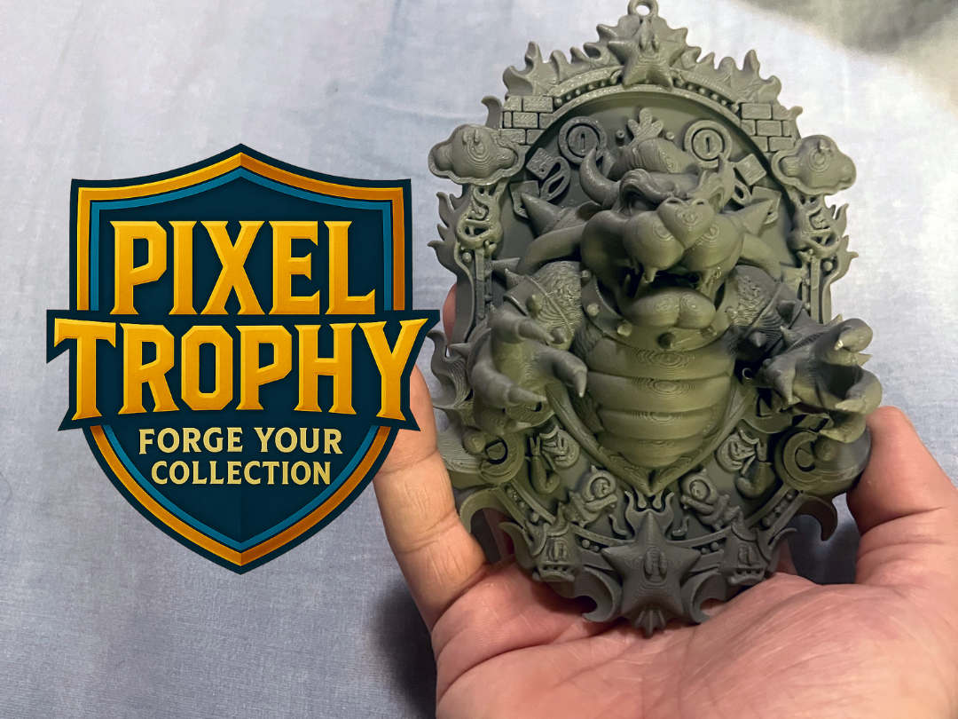 Pixel Trophy – Bowser (Super Mario)