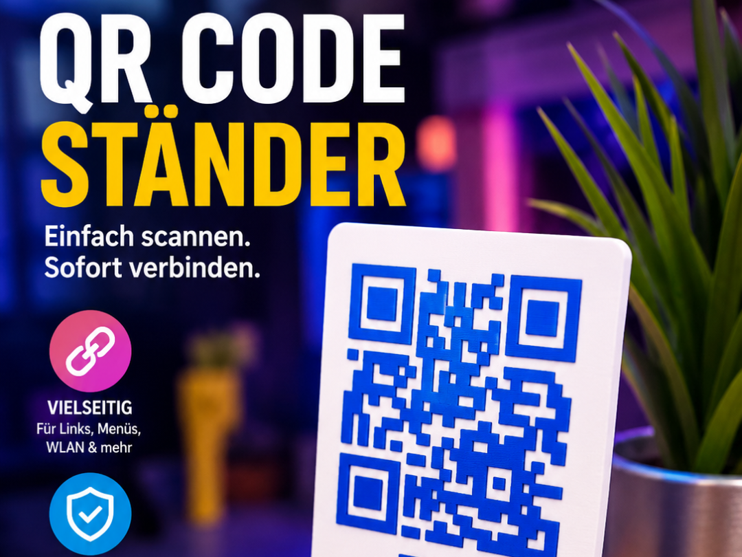QR-Code Aufsteller zweiteilig, zweifarbig, 