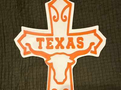 Texas Longhorn Cross Wall Decor