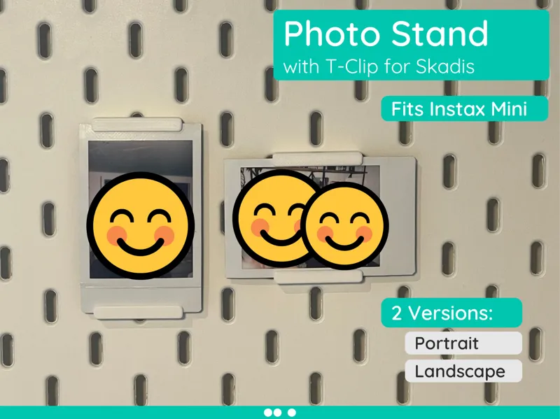 Mini Polaroid Photo Holder for Skadis Boards